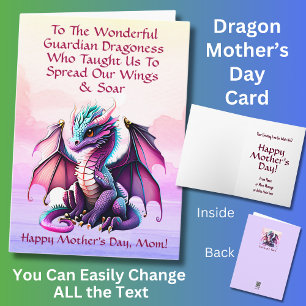 Tarjeta Añadir Nombres, A La Maravillosa Dragonismo De Gua
