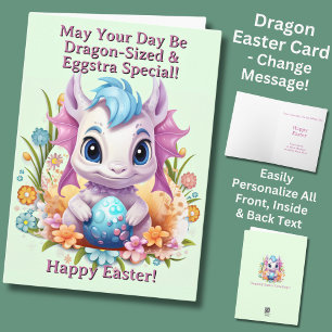 Tarjeta Añadir nombres, que tu día sea una Pascua de Dragó