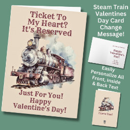 Tarjeta Añadir nombres, San Valentín de motores de tren de