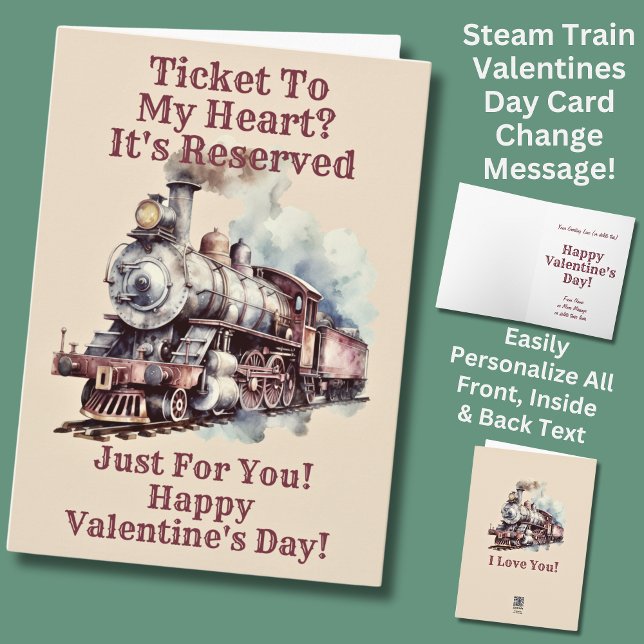 Tarjeta Añadir nombres, San Valentín de motores de tren de (Subido por el creador)