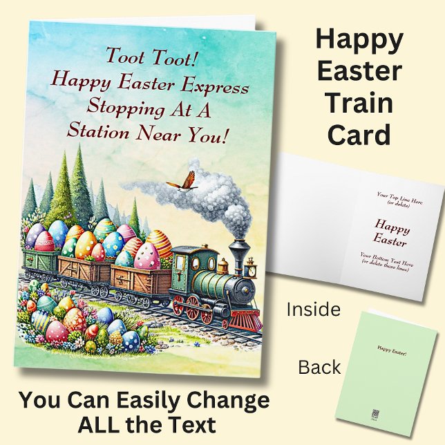 Tarjeta Añadir nombres, Toot Happy Easter Express Steam Tr (Subido por el creador)