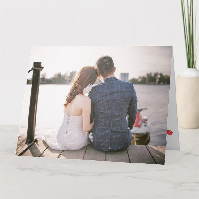 Tarjeta Añadir su propio El día de San Valentín fotográfic (Anverso)