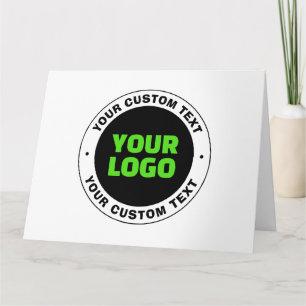Tarjeta Añadir su propio logotipo comercial o diseño carga