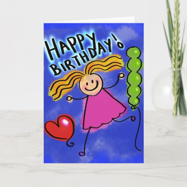 Tarjeta Añadir su propio texto: Chica Personalizado (Anverso)