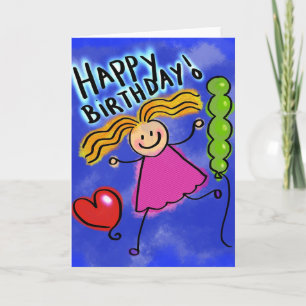 Tarjeta Añadir su propio texto: Chica Personalizado