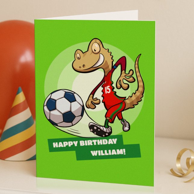 Tarjeta Añadir tu nombre Feliz cumpleaños Gracioso Gecko d (Subido por el creador)