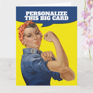 Tarjeta Añadir tu propio texto Rosie the Riveter Personali