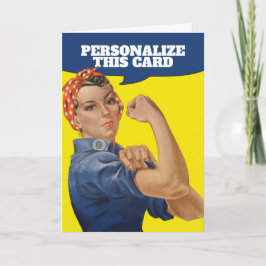 Tarjeta Añadir tu propio texto Rosie the Riveter Personali
