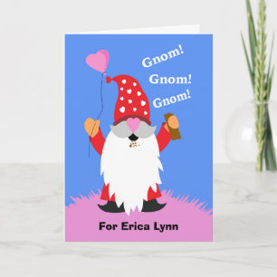 Tarjeta Añadir un nombre de chocolate con sabor a gnome de