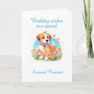 Tarjeta Añadir un Perro Cachorro Relativo De Cumpleaños
