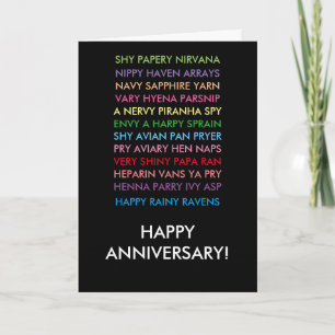 Tarjeta Anagram Aniversario