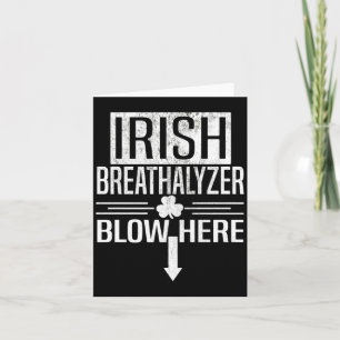 Tarjeta Analizador de aliento irlandés Día de San Patricio