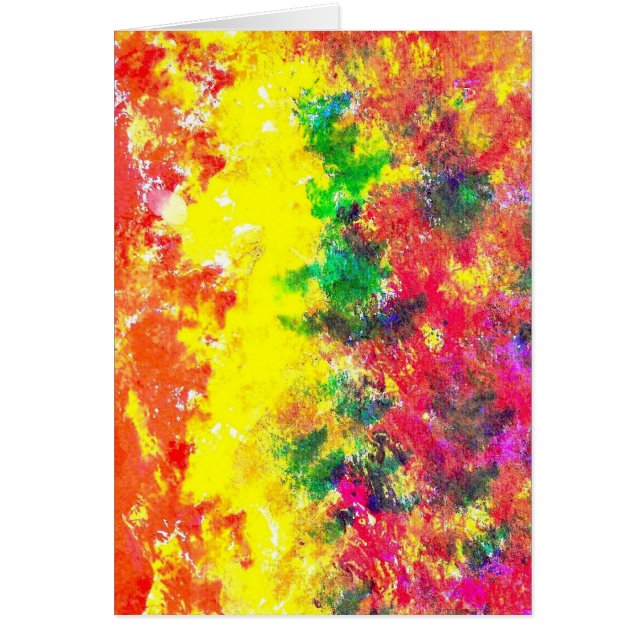 Tarjeta anaranjada A3 del resplandor (Frente)