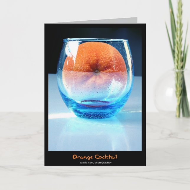 Tarjeta anaranjada del cóctel (Anverso)