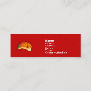 Tarjeta anaranjada del perfil del erizo