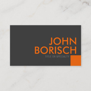 Tarjeta anaranjada gris profesional del perfil del