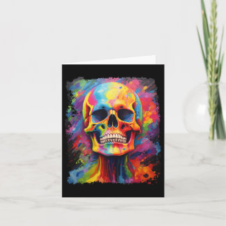 Tarjeta Anatomía de Esqueleto de Arcoíris Espeluznante Hal