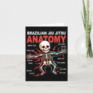 Tarjeta Anatomía de Jiu Jitsu Brasileño Esqueleto Movimien