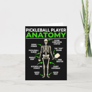 Tarjeta Anatomía de jugador de pickleball divertido dink p