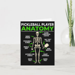 Tarjeta Anatomía de jugadora de pickleball femenina divert