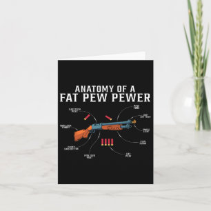 Tarjeta Anatomía De Un Cazador De Caza Grasa Pew Pewer Fun