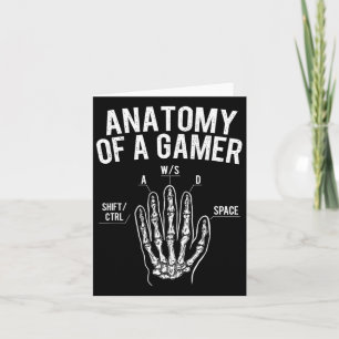 Tarjeta Anatomía De Un Jugador - Amante De Los Videojuegos