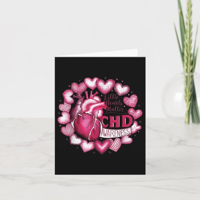 Tarjeta Anatomía del corazón rosa de San Valentín Concienc (Anverso)