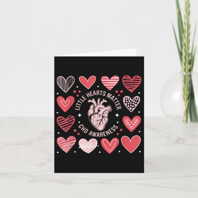 Tarjeta Anatomía del corazón San Valentín Corazón pequeño  (Anverso)