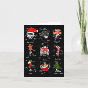 Tarjeta Anatomía del esqueleto humano Navidad Estudiante d