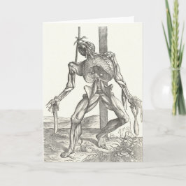 Tarjeta Anatomía esquelética del cadáver del cadáver