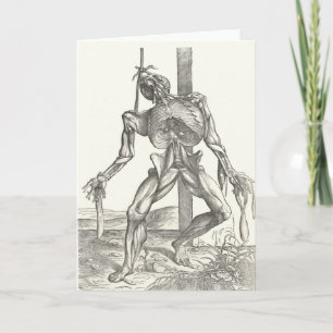 Tarjeta Anatomía esquelética del cadáver del cadáver