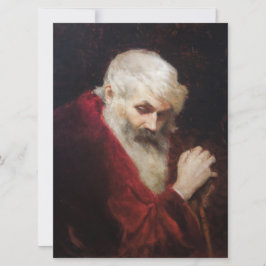 Tarjeta Anciano con abrigo rojo (Papá Noel) (Navidad)