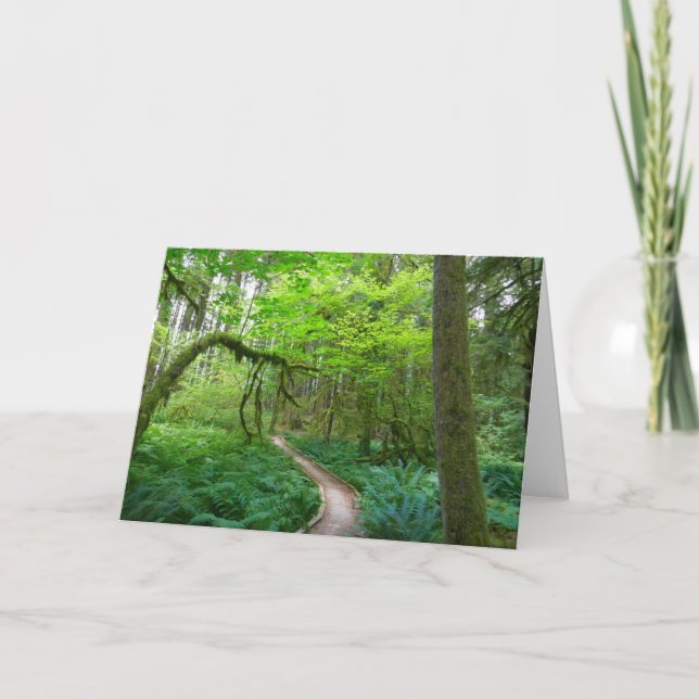 Tarjeta Anciano sendero de Groves en el Parque Nacional Ol (Anverso)