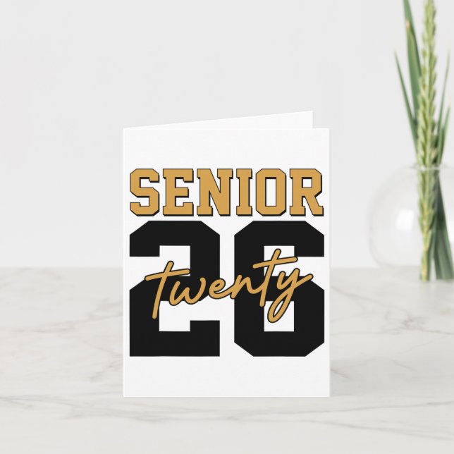 Tarjeta Ancianos 2026 Retro Cl De 2026 Graduación 2026 Hom (Anverso)
