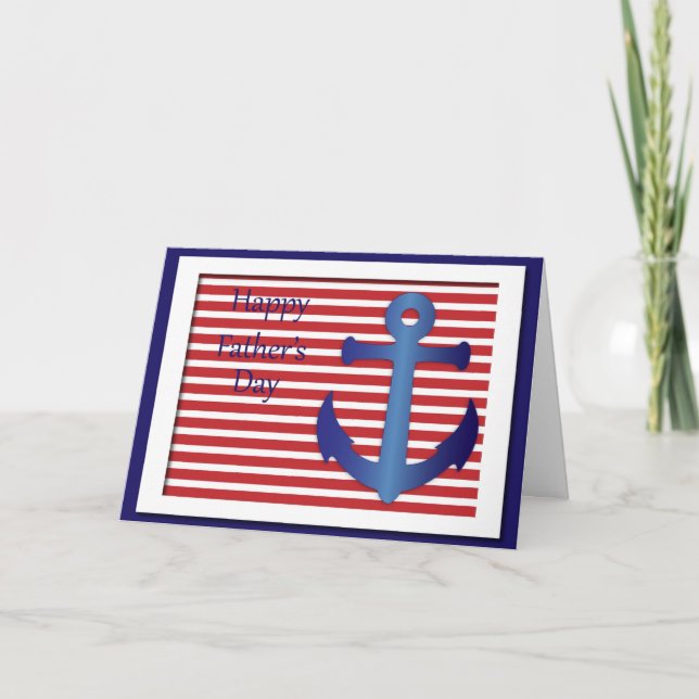 Tarjeta Ancla Náutica del Día del Padre (Anverso)