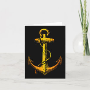 Tarjeta Ancla Vintage Boa Nautical Boater Sailor Yachate
