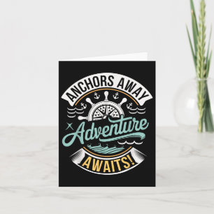 Tarjeta Anclas Away Adventure espera el diseño náutico