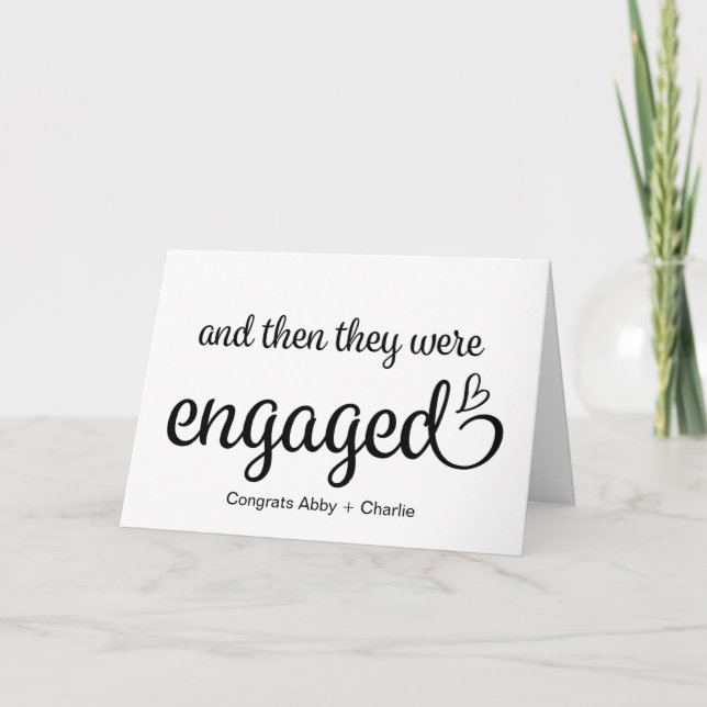 Tarjeta And Then Engaged Mr Mrs Congratulations Engagement (Anverso)