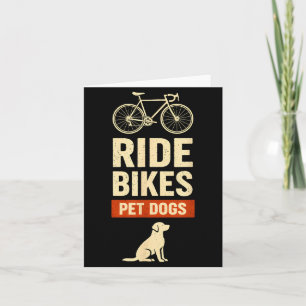 Tarjeta Andar en Bicicleta Perros en Bicicleta Ciclismo Bi