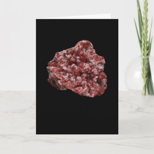 Tarjeta Andradite Garnet y Calcite Cluster Añadir texto (Anverso)