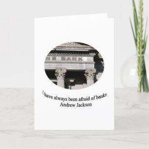 Tarjeta Andrew Jackson con cita