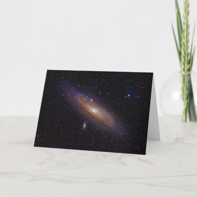 Tarjeta Andromeda Galaxia tomada con filtro alfa de hidróg (Anverso)