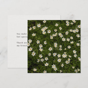 Tarjeta Anémonas de madera poéticas Gracias por la amistad