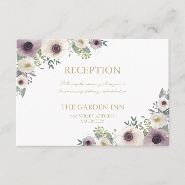 Tarjeta Anemone Bouquet (Anverso)