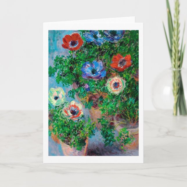 Tarjeta Anemone, Monet (Anverso)
