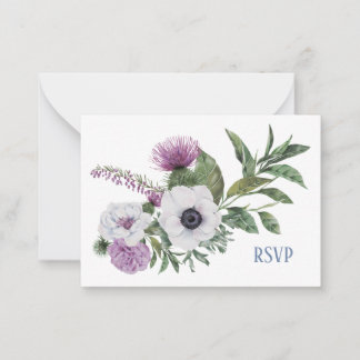 Tarjeta Anemone y Thistle RSVP