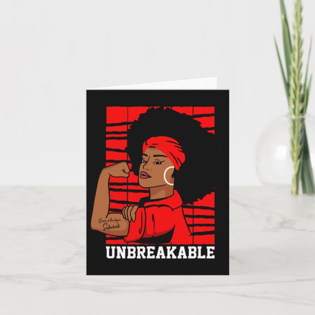 Tarjeta Aneuralismo Inquebrantable Conciencia de las mujer (Anverso)