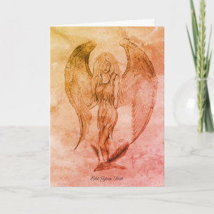 Tarjeta Ángel al estilo tatuaje