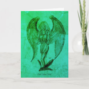 Tarjeta Ángel al estilo tatuaje