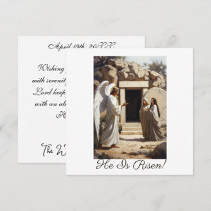 Tarjeta  Ángel Anuncia La Resurrección   Saludos